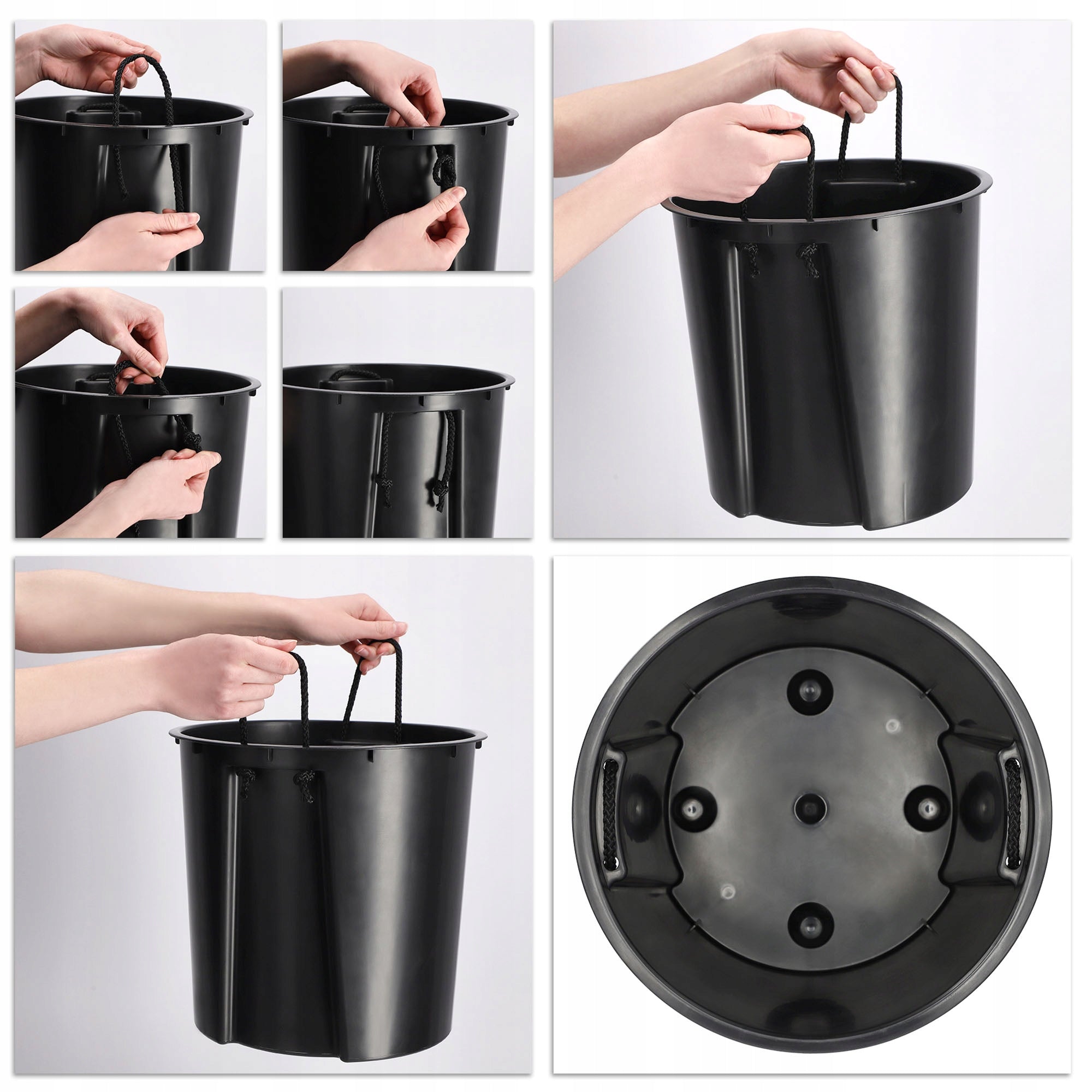 3pcs FLOWER POT 37+47+57 cm GARDEN + CARTRIDGE HIGH LARGE WHITE SET Material synthetic material