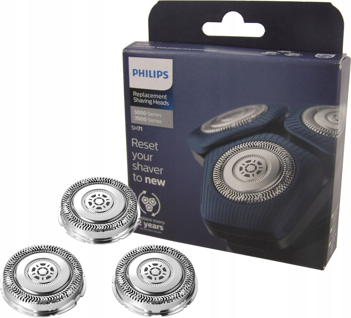 3pcs PHILIPS SH71/50 Shaver Series 5000 and 7000 ORIGINAL SHAVER BLADES Packaging status original
