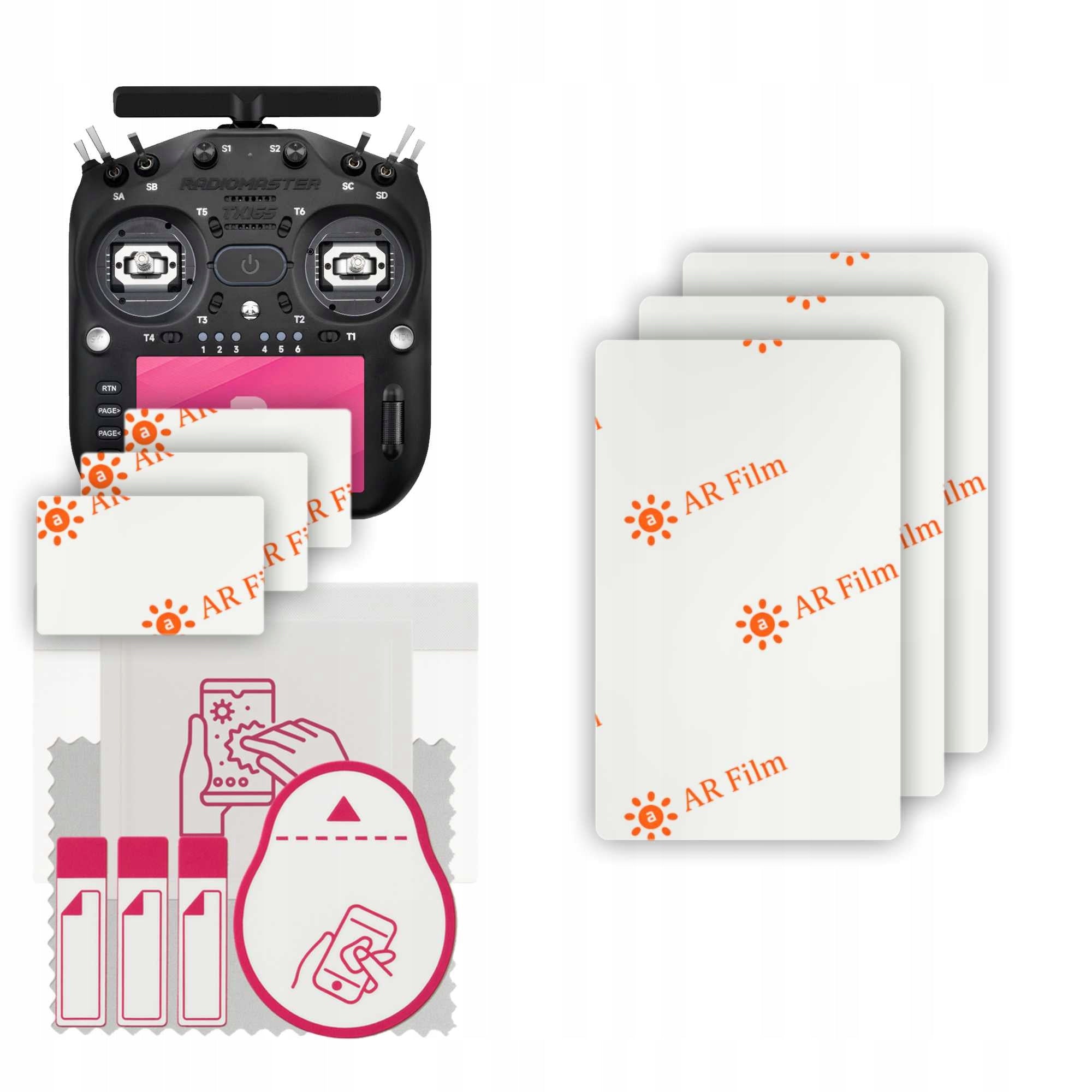 3x AR Hybrid Anti-Reflective Glass for RadioMaster TX16S Mark III