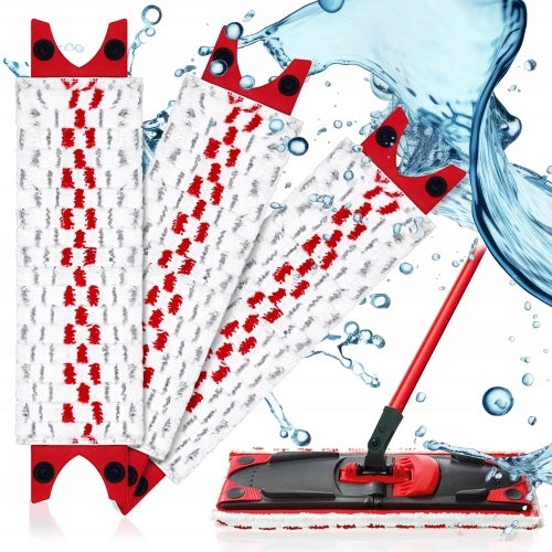 3x FLAT MOP CARTRIDGE REFILLS ABSORBENT SET REPLACEMENT FOR VILEDA 35 cm Packaging status original