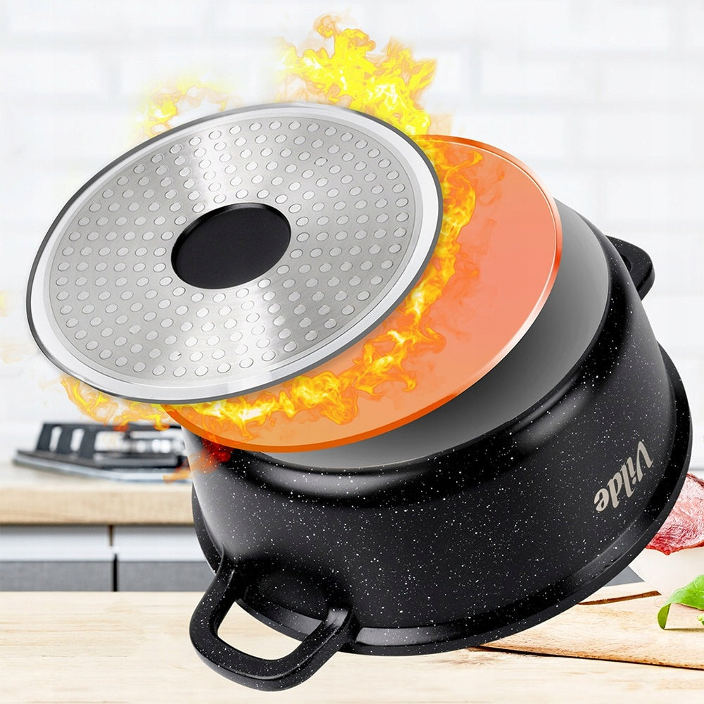 3x GRANITe pots set of gas pots induction VILDE 20 + 24 + 28 cm Number of items in the set 3