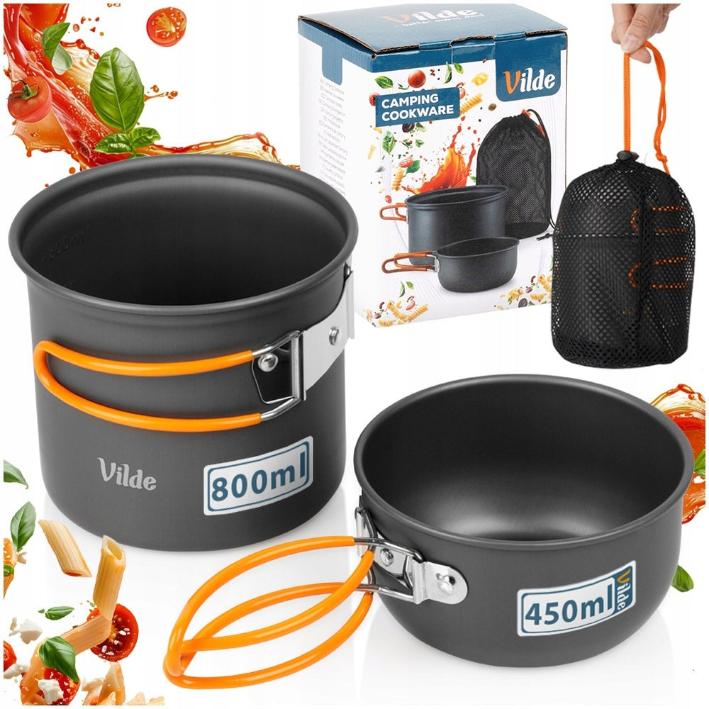 3x Hiking Dishes Camping Picnic Pot Saucer Pan Pots
