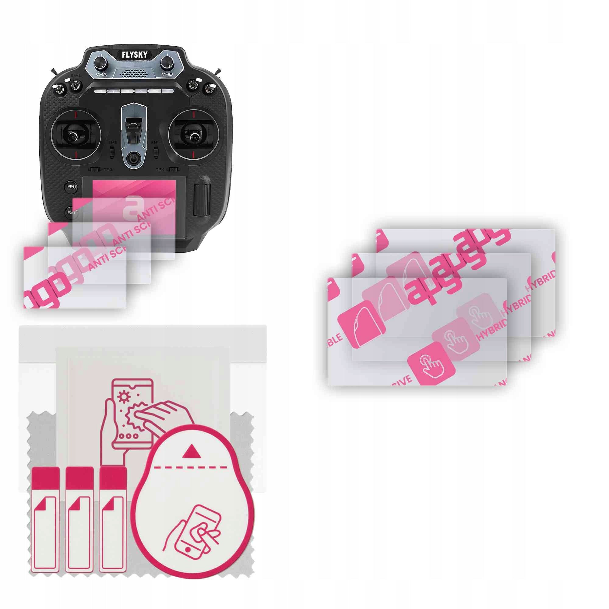 3x Hybrid Glass for FlySky FS-ST16, tempered replacement