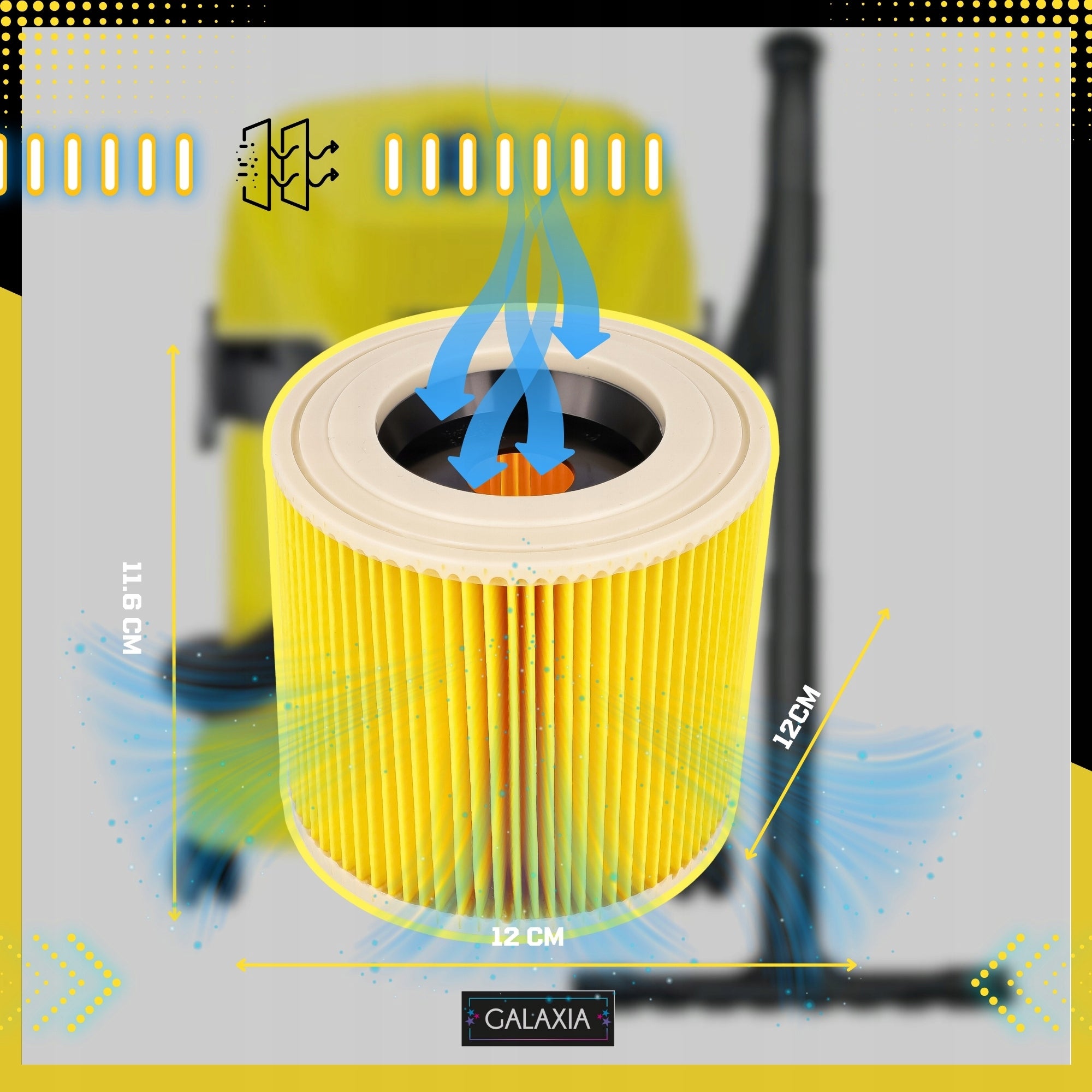 3x KARCHER WD3 VACUUM CLEANER FILTER Filters 3 PCS WD 3 MV3 WD2 SE4001 KWD3 Vacuum cleaner brand Kärcher