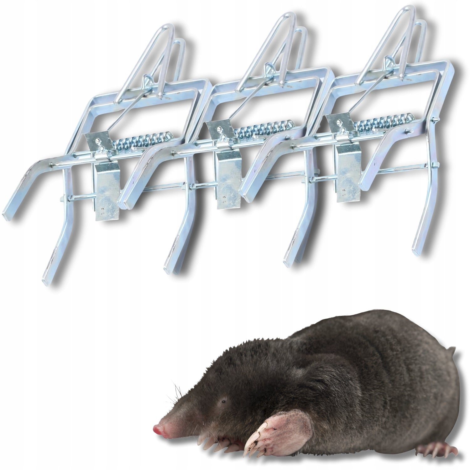 3x MOLE TRAP VOLES PAW MOLE PROFESSIONAL STRONG GRIPPER B