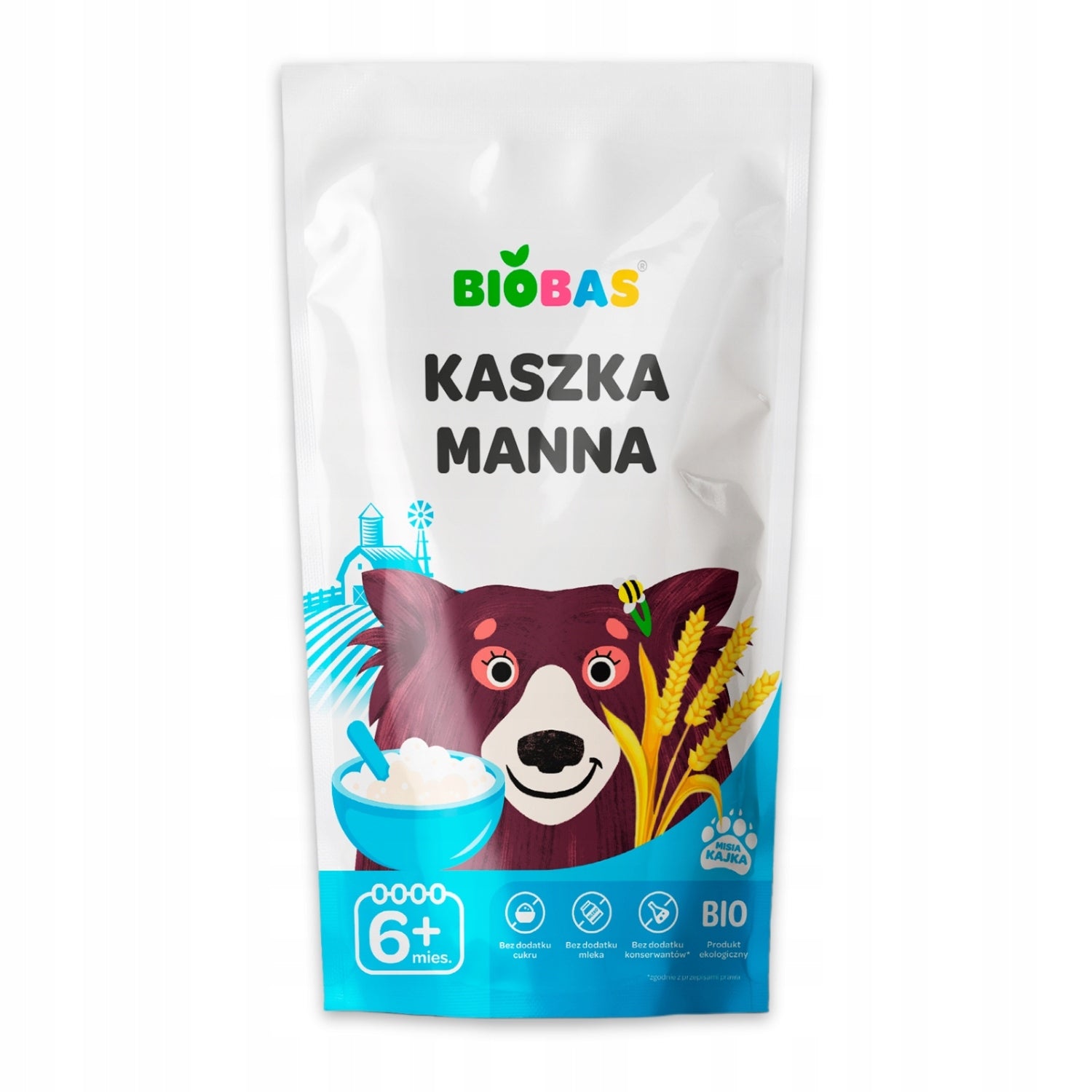 3x Organic Manna Porridge BIO Dairy Free For Children 200g / BioBas Brand BioBas