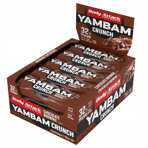 3x Protein Bar Protein Yambam Protein 15x 55 g Low Sugar Body Attack Expiration date at least six months from the date of purchase