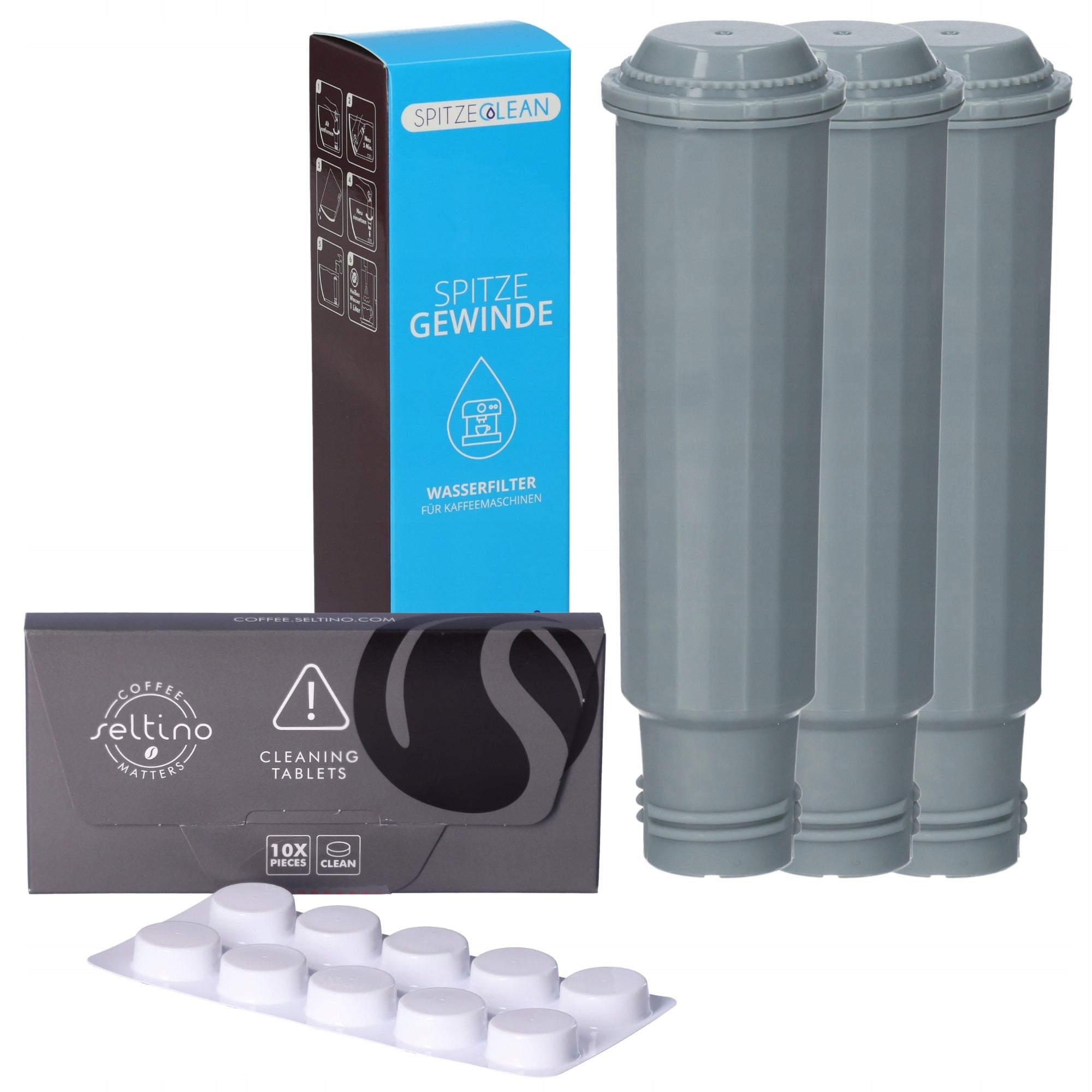 3x Spitze Gewinde filter for KRUPS machine replacement for F088 tablets CLEAN