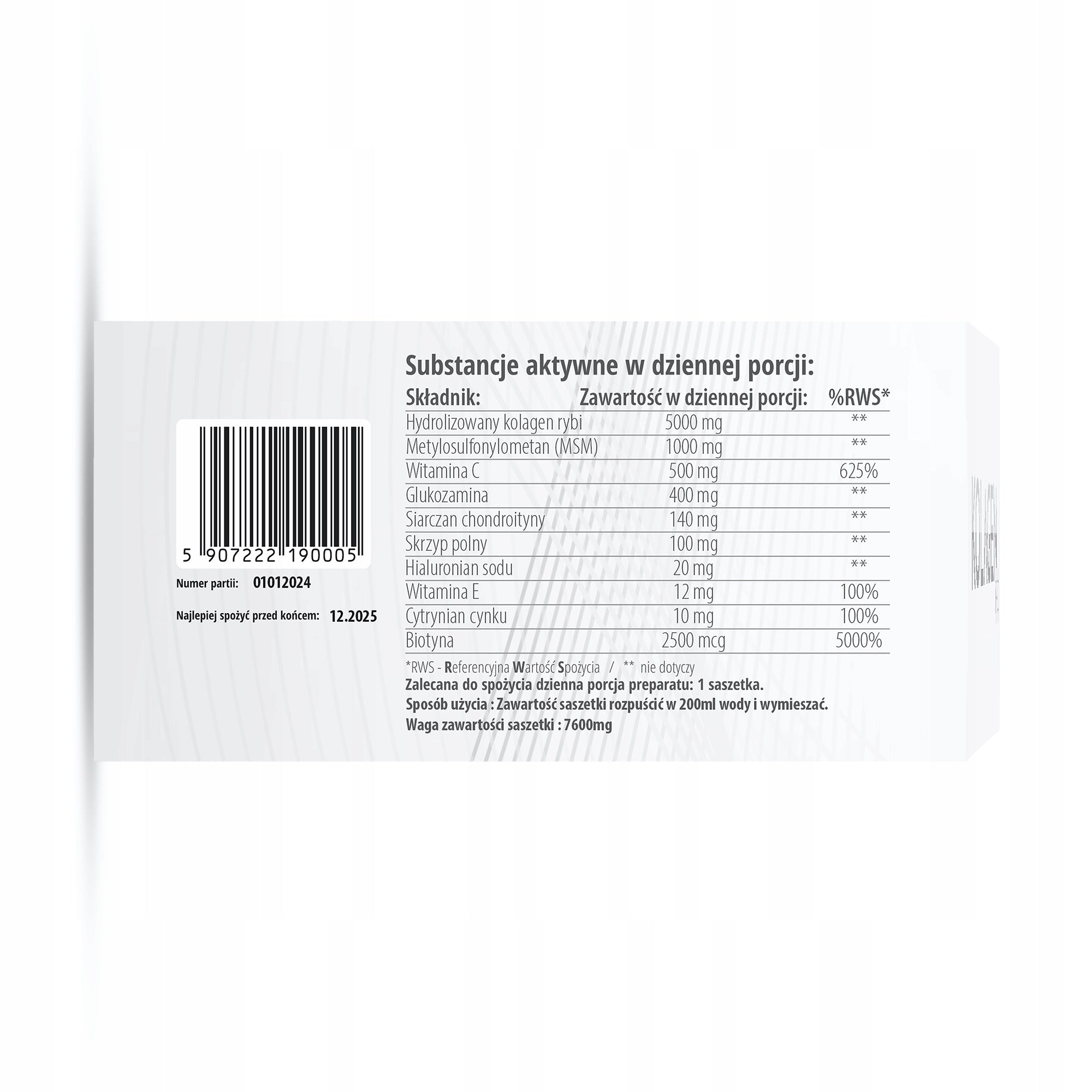 3x Supplement Nutricion House Collagen Pro 30 sachets pear flavor Manufacturer code 5907222190005