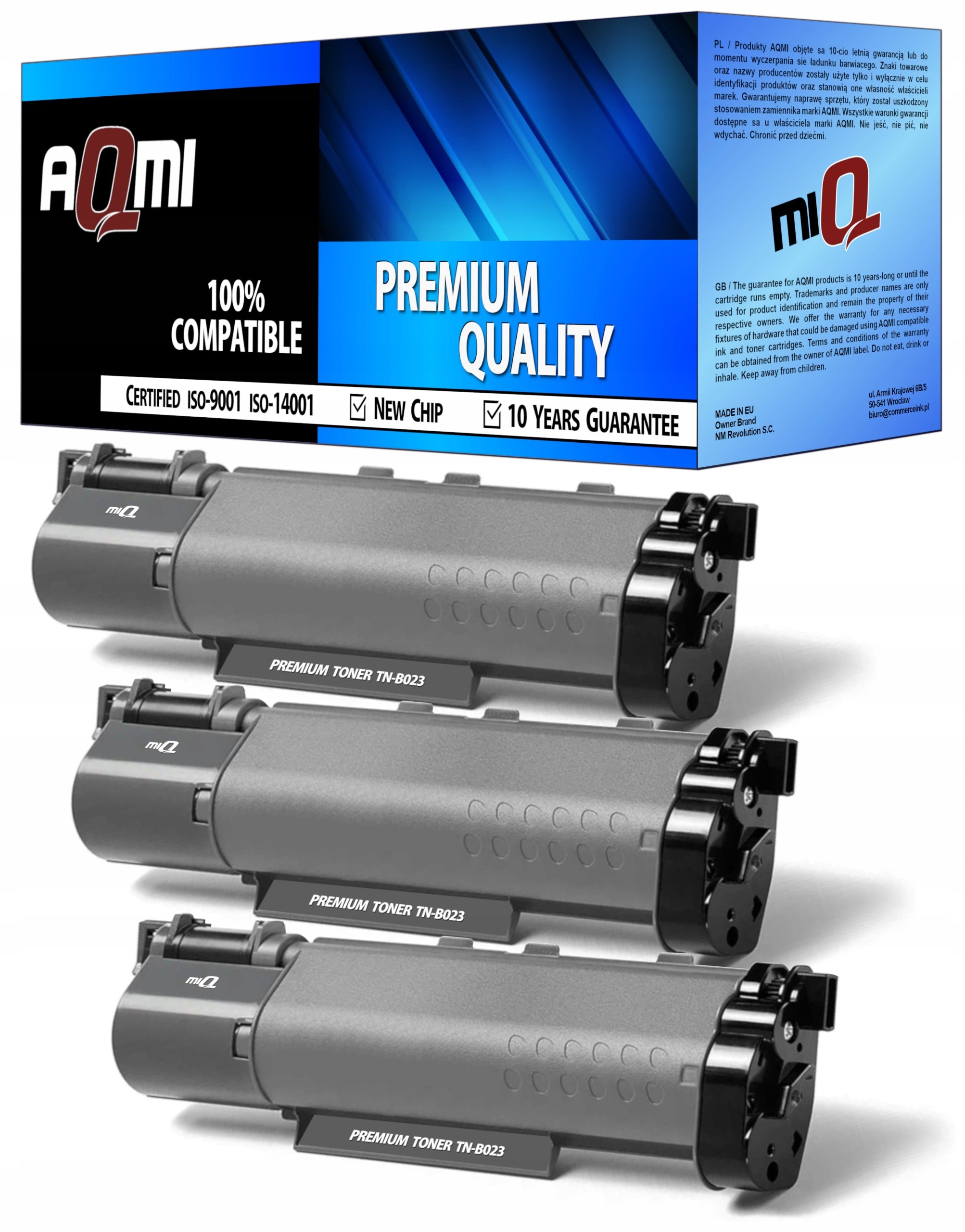 3x TN-B023 XL TONER FOR BROTHER HL-B2080DW DCP-B7520DW MFC-B7715DW PRINTER