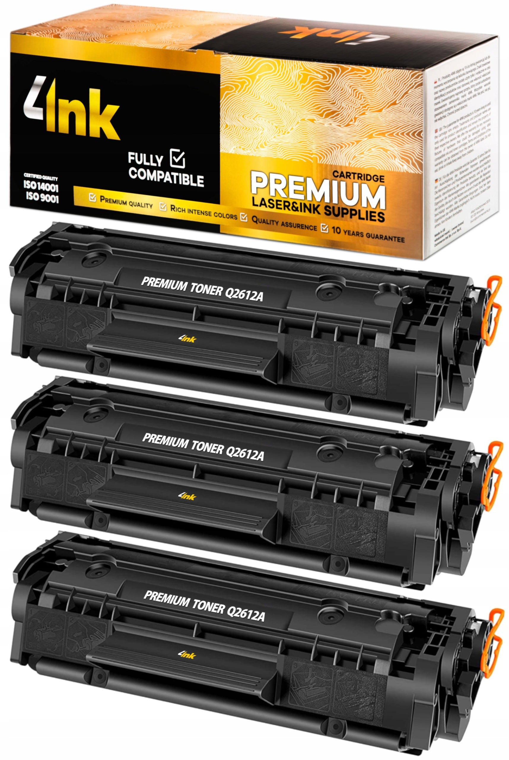 3x TONER 12A Q2612A XL FOR HP LASERJET 1010 1018 1020 1022 PRINTER