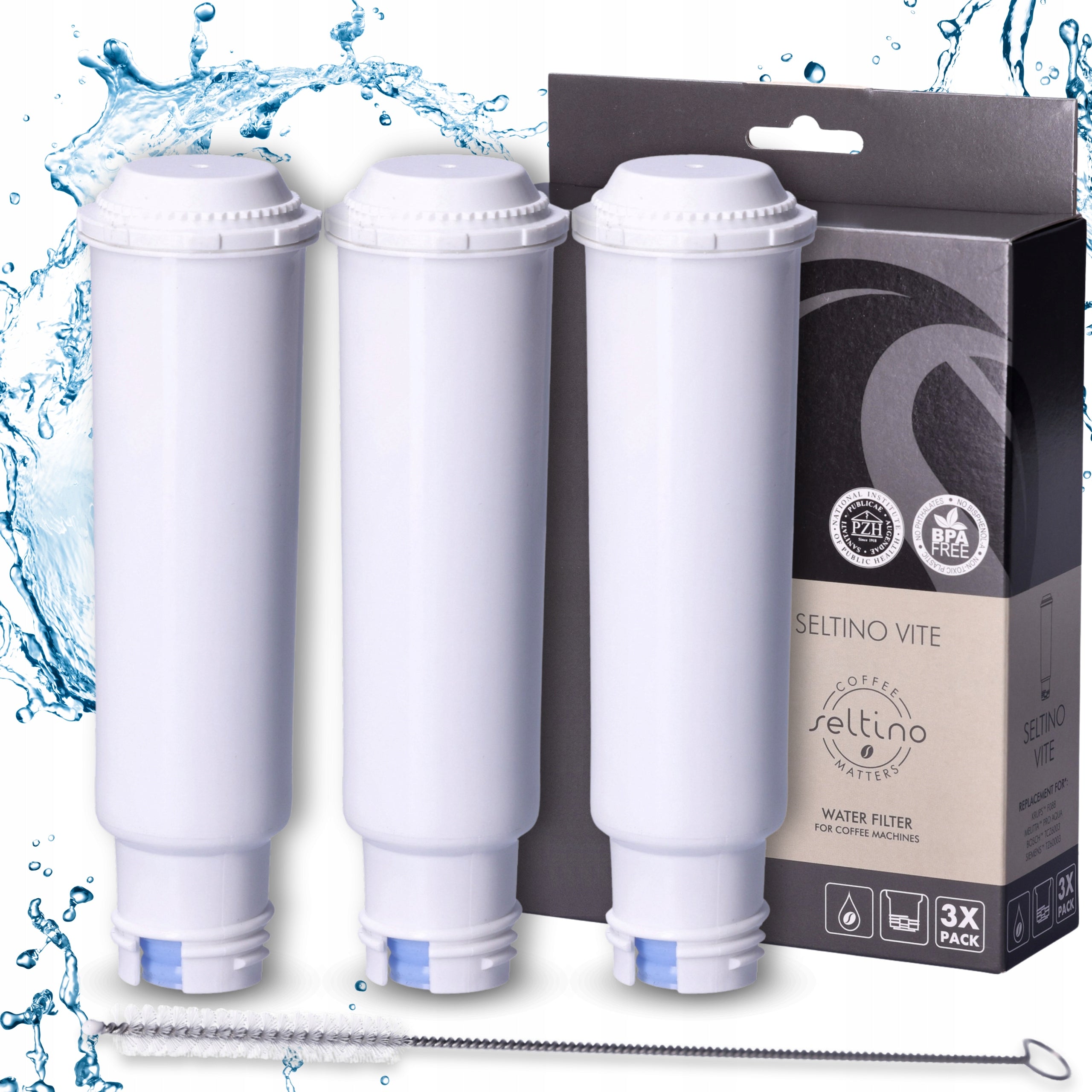 3x WATER FILTER for MELITTA KRUPS machine replacement for CLARIS F088 SET