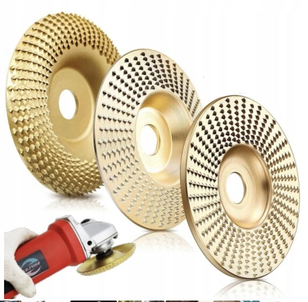 3x WOOD GRINDING DISC SAWMILL SET FLAT CONVEX CONCAVE 100mm EAN (GTIN) 5904165300393