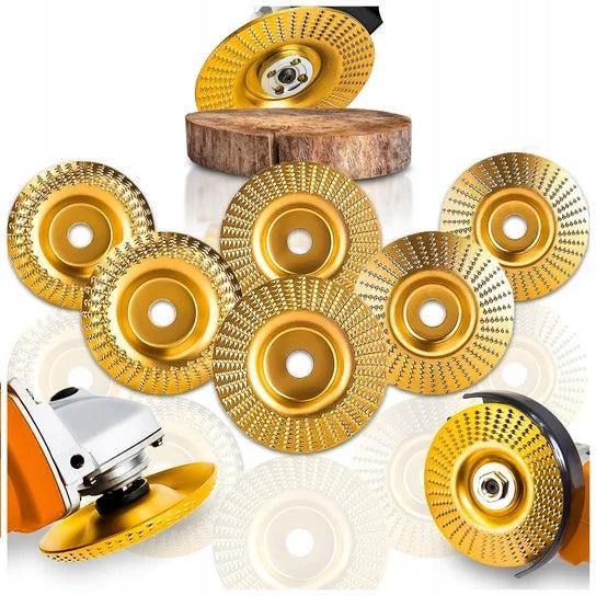3x WOOD GRINDING DISC SAWMILL SET FLAT CONVEX CONCAVE 100mm Purpose wood fresh wood, branches PVC drywall chipboard synthetic materials