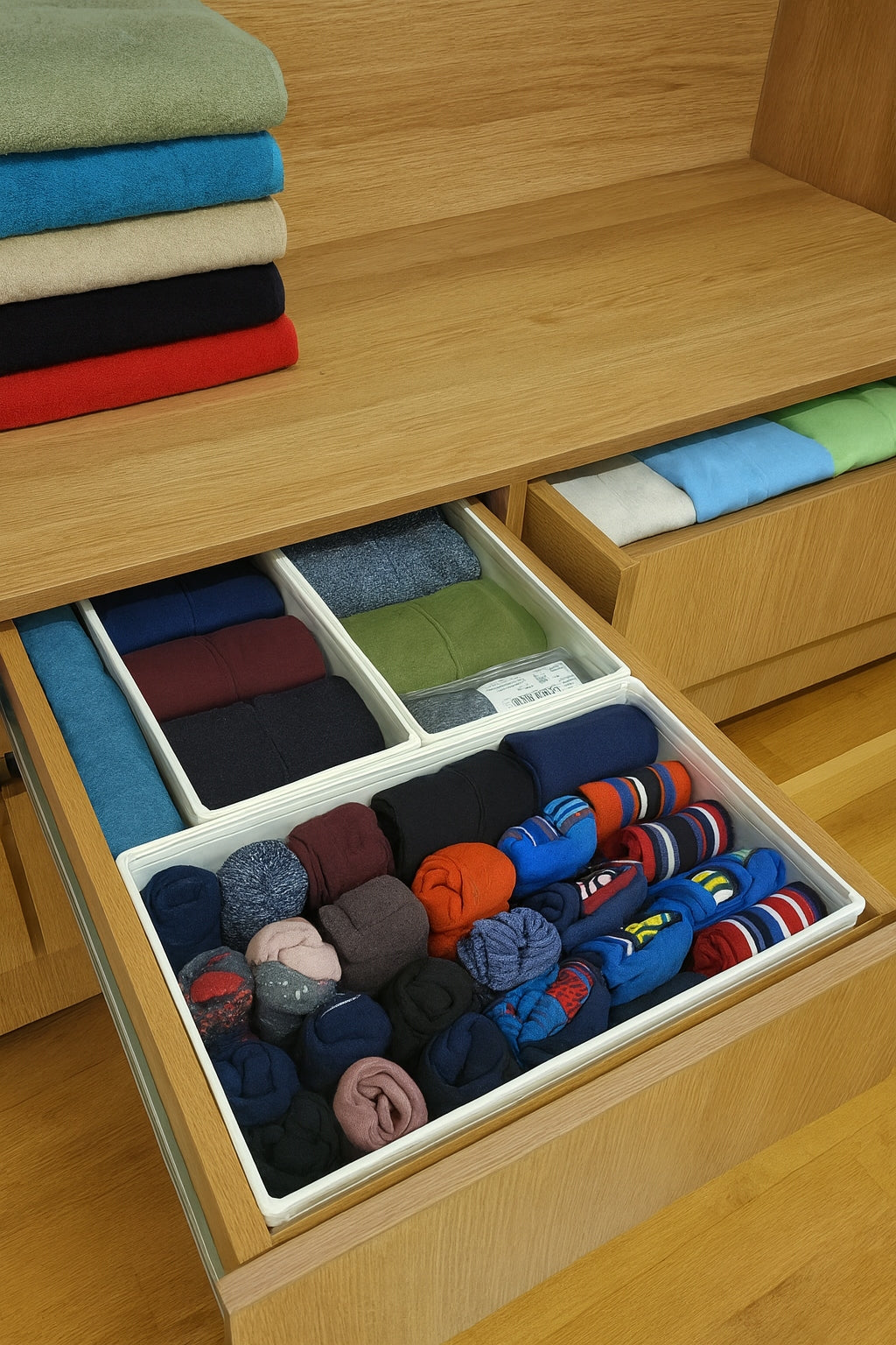 3x XL Wardrobe Organizer for Underwear and Socks Sliding into Drawer Brand Lacarte
