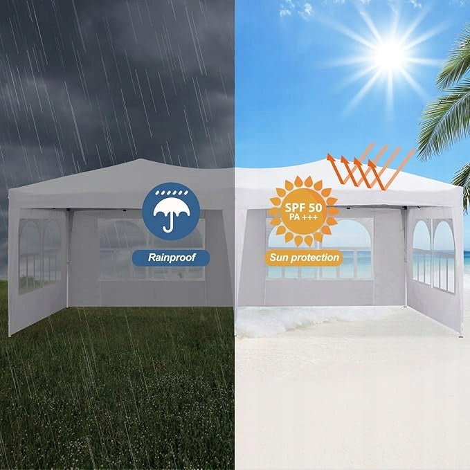 3x6 FOLDING TENT UV RESISTANT PAVILION WATERPROOF FOLDING WALLS Manufacturer Juskys