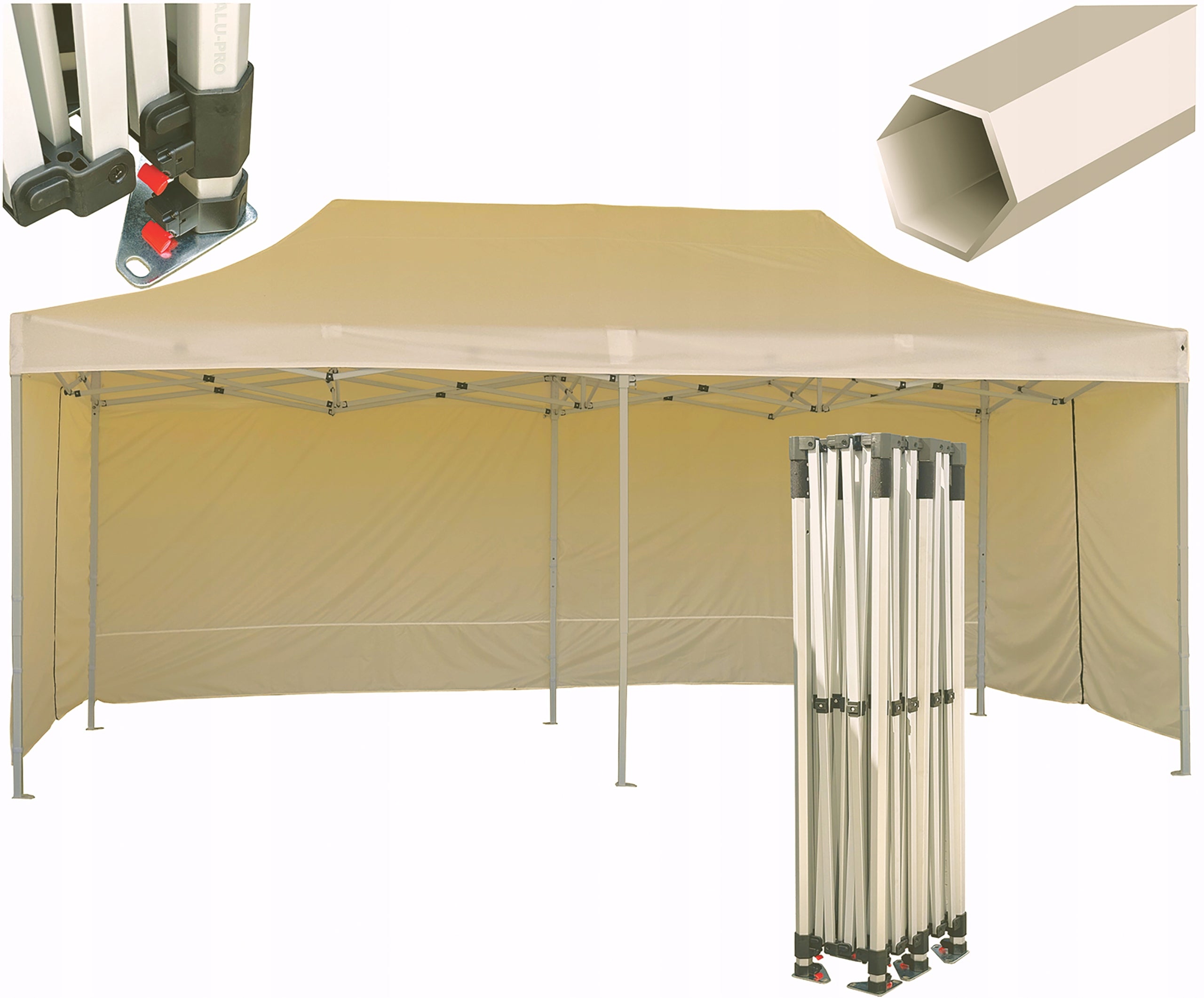 3x6M ALUMINUM TENT EVENT EXPRESS COMMERCIAL PARTY ALUMINUM 3m Manufacturer code Namiot aluminiowy 3x6 PROF