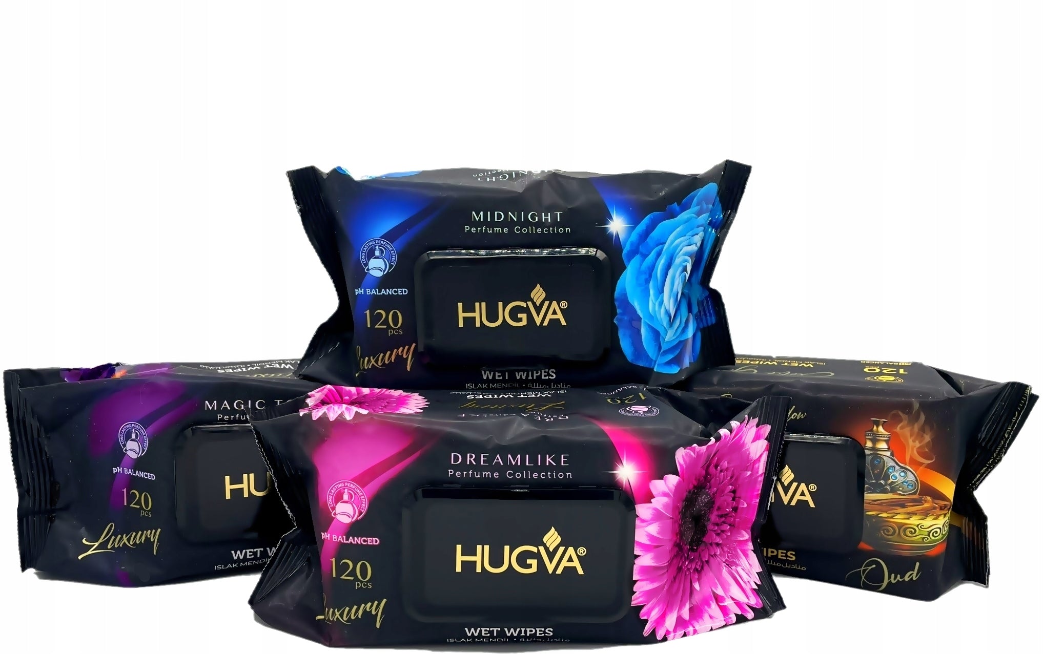 3xWet wipes HUGVA Dreamlike 120 pieces purple Manufacturer code HUGVA Chusteczki 120 szt