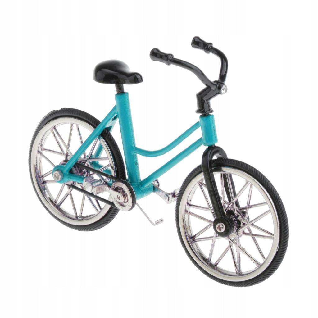 4.3" Mini Alloy Finger Bikes Mountain Bike Fixed Bicycle Model Blue Brand no brand