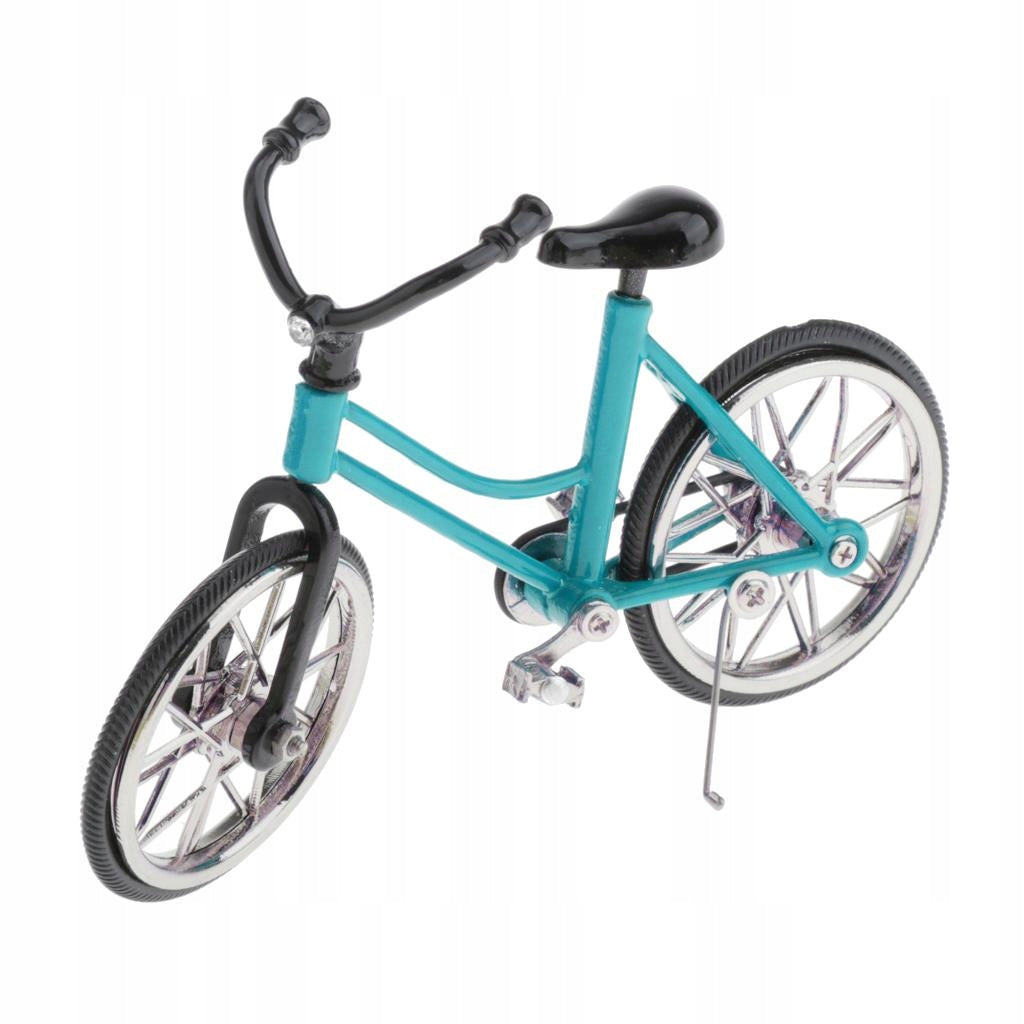4.3" Mini Alloy Finger Bikes Mountain Bike Fixed Bicycle Model Blue Packaging status original