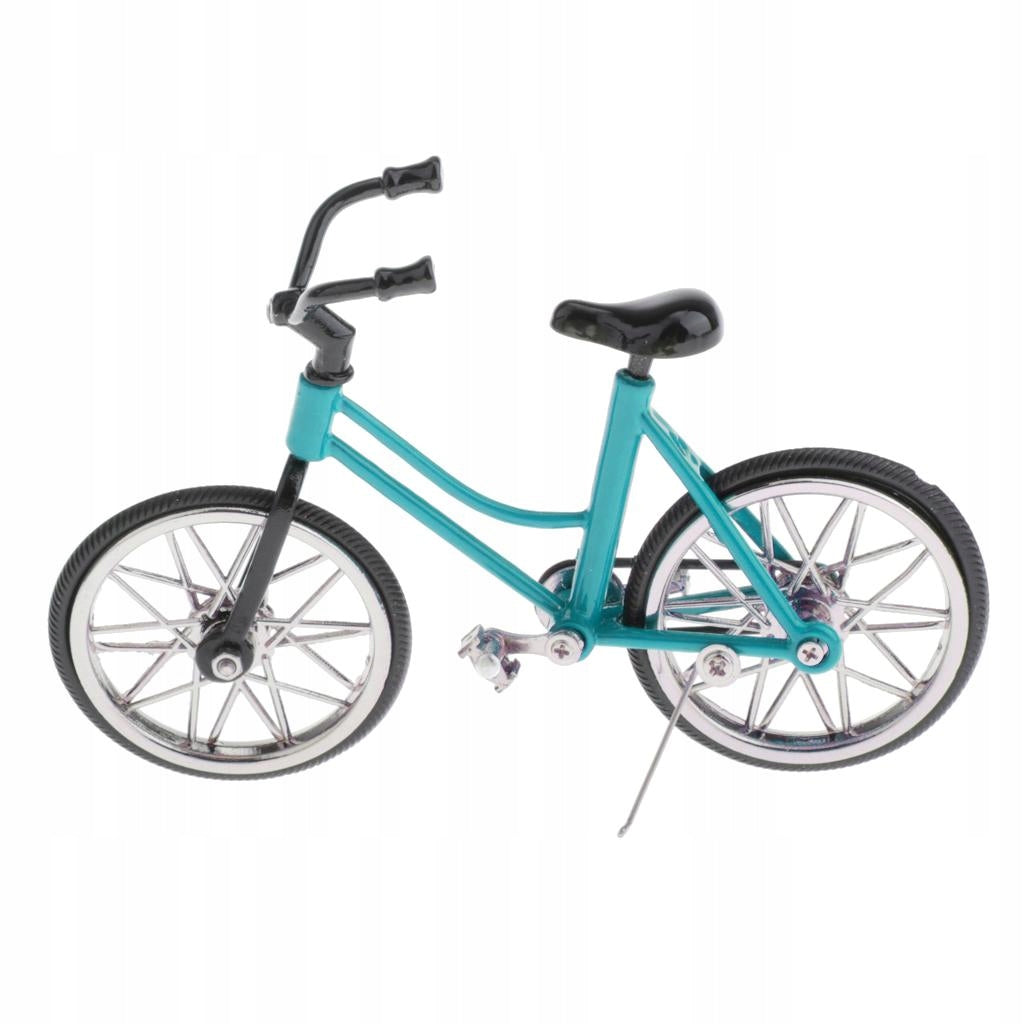 4.3" Mini Alloy Finger Bikes Mountain Bike Fixed Bicycle Model Blue
