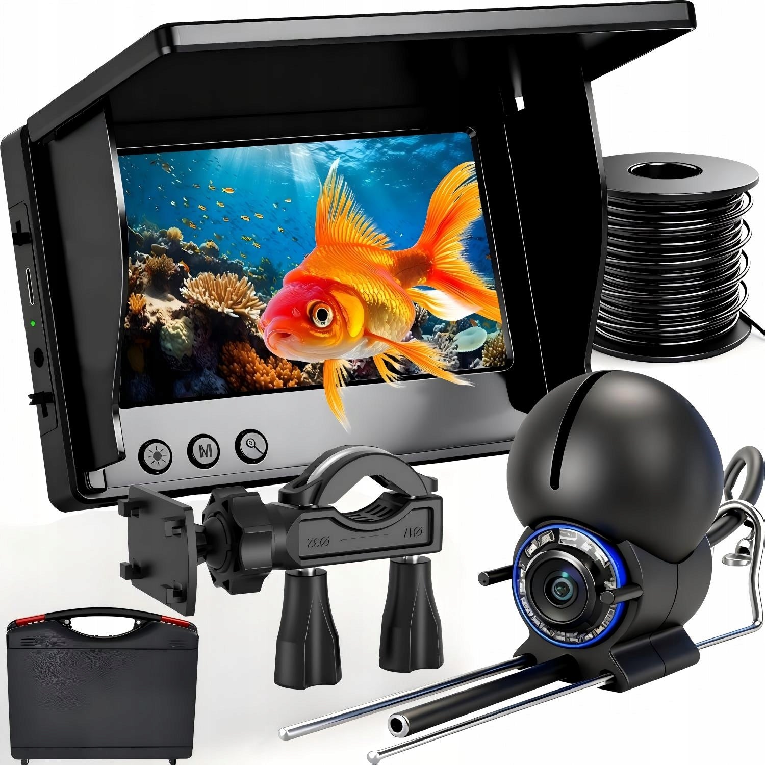 4.3" UNDERWATER FISHING CAMERA LCD MONITOR 30m FISH DETECTOR BATTERY 2.0