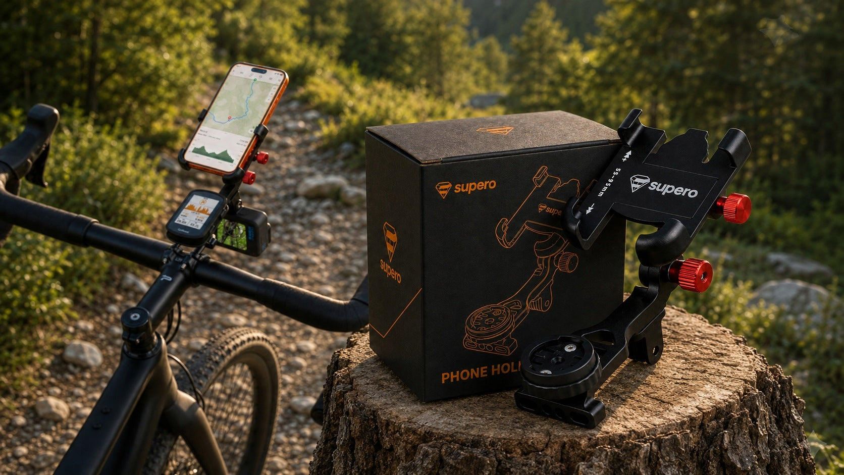 4,7-7" Phone Holder for Bike Bridge Adjustable 360° Strong Packaging status original