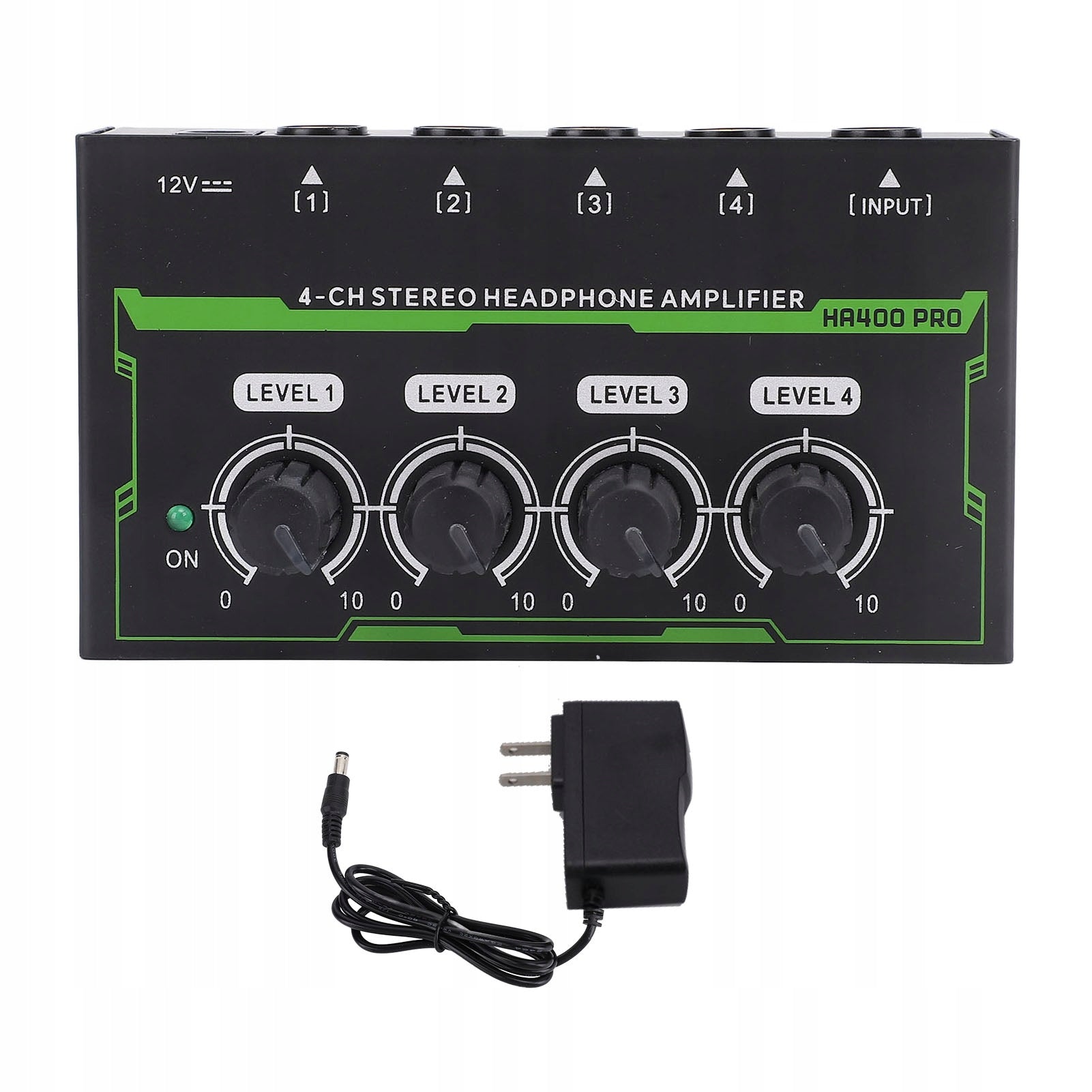 4 Channel Low Noise Headphone Amplifier with RGB X4 Lights