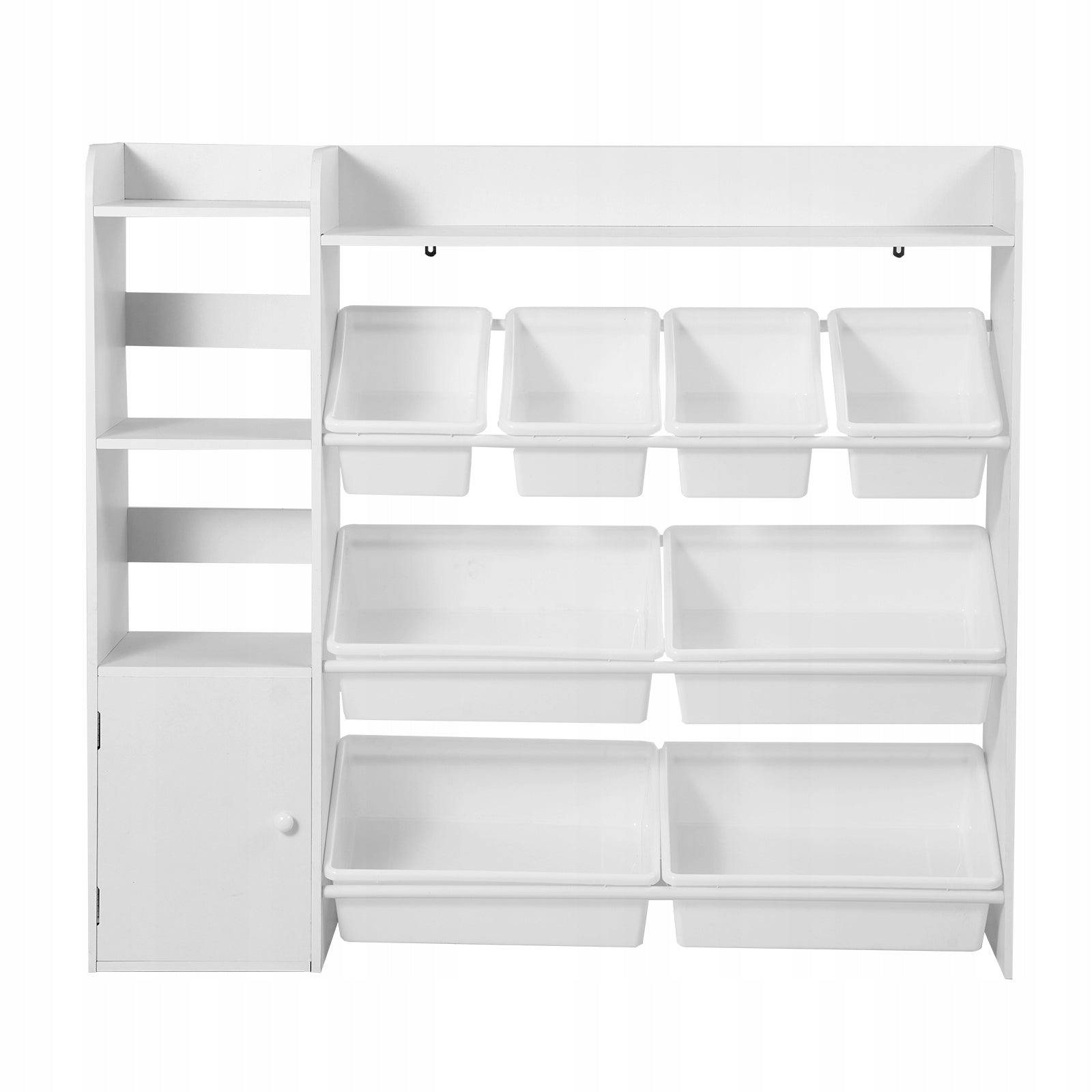 4-Level Multifunctional Toy Rack with 8 Plastic Containers Capacity 0 l