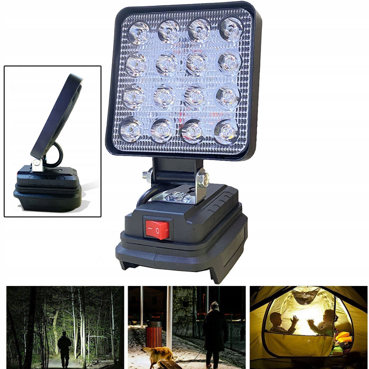 4" MAKITA 18V WORKING LED BATTERY LAMP 27W 16xLED