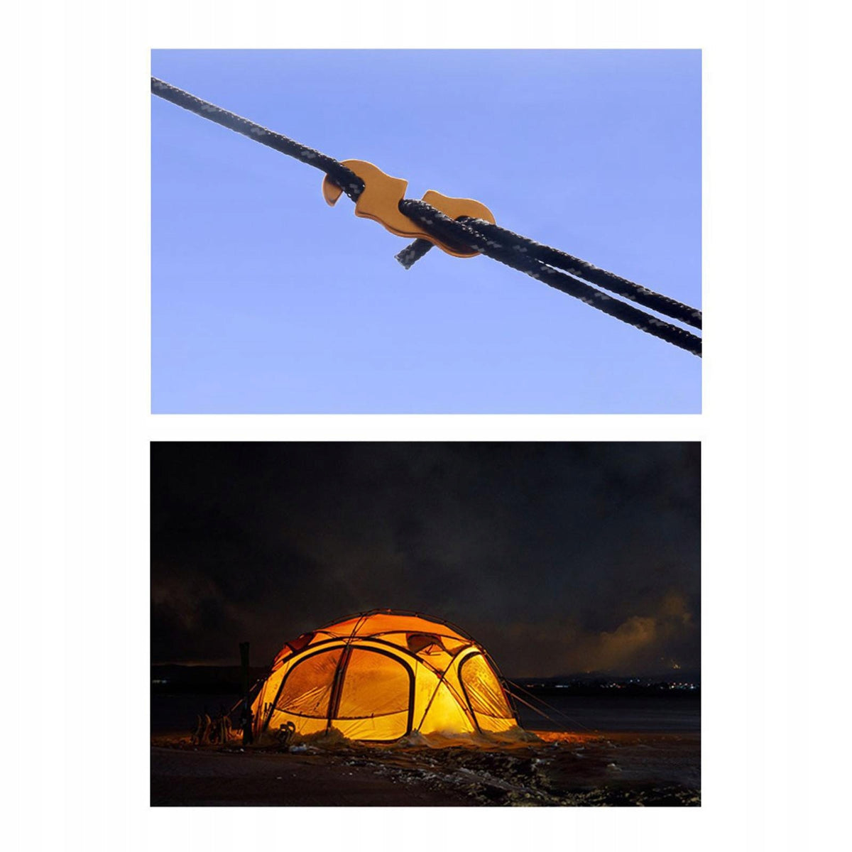 4 Meter 4mm Reflective guyline Rope Tent Windproof Rope Multi Use Red Packaging status original