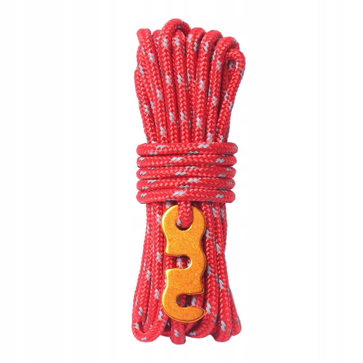 4 Meter 4mm Reflective guyline Rope Tent Windproof Rope Multi Use Red