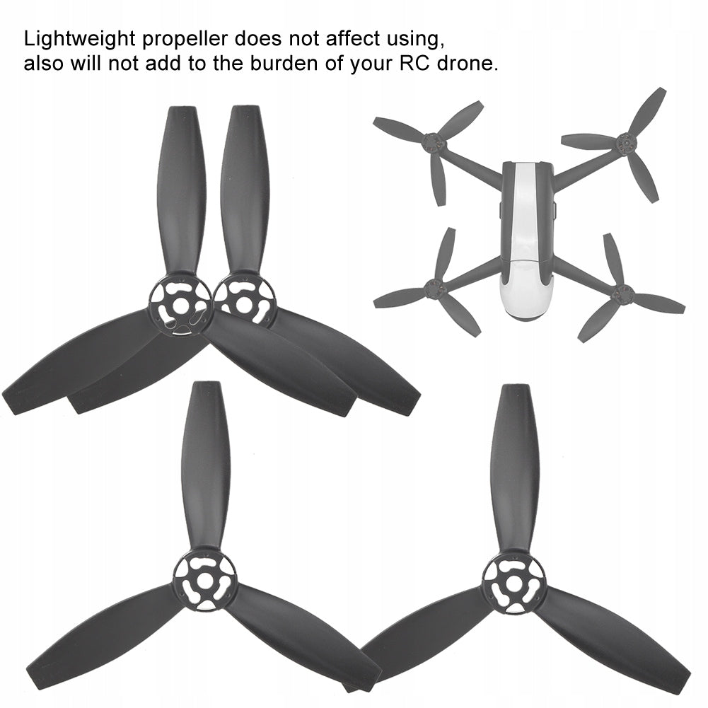 4 PCS PROPELLER SET FOR DRONE RC BEBOP 2 AIRCRAFT AKCESORIA BLACK Model 1910190129011