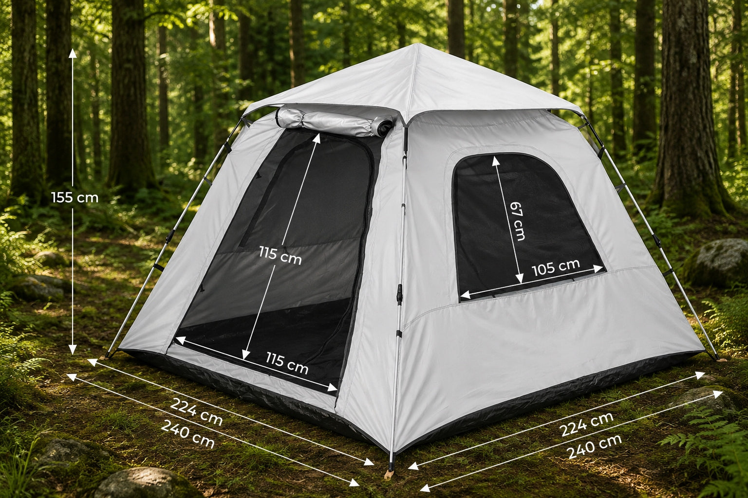4 PERSON SELF-DECOMPOSING AUTOMATIC CAMPING TENT Manufacturer code Namiot Turystyczny 4 osobowy Wodoodporny