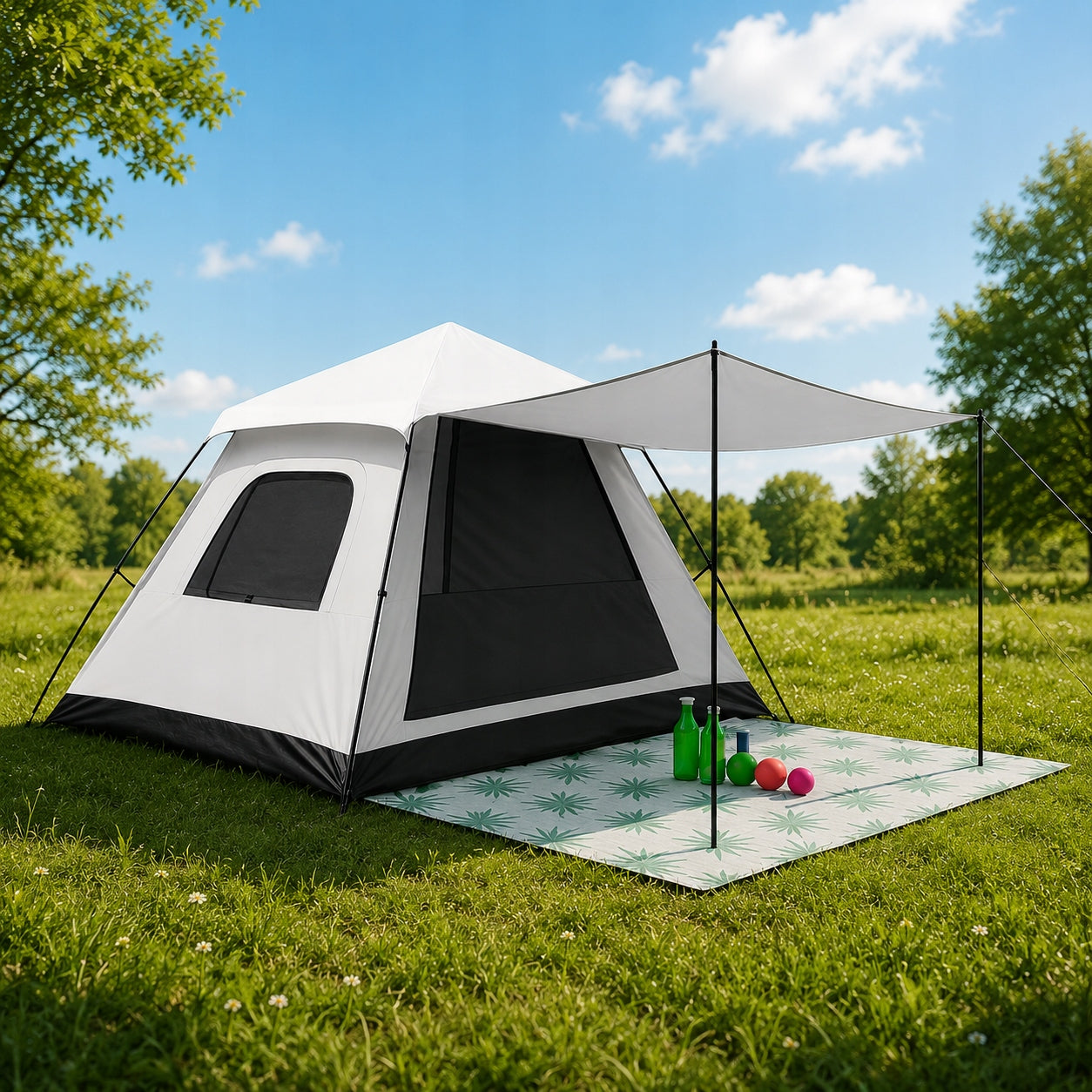 4 PERSON SELF-DECOMPOSING AUTOMATIC CAMPING TENT Number of people 4