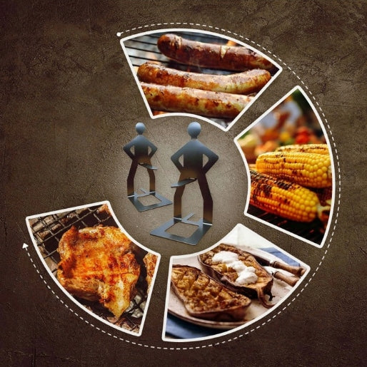 4 Pcs Funny BBQ Racks Grill Accessories Gifts Manufacturer no brand