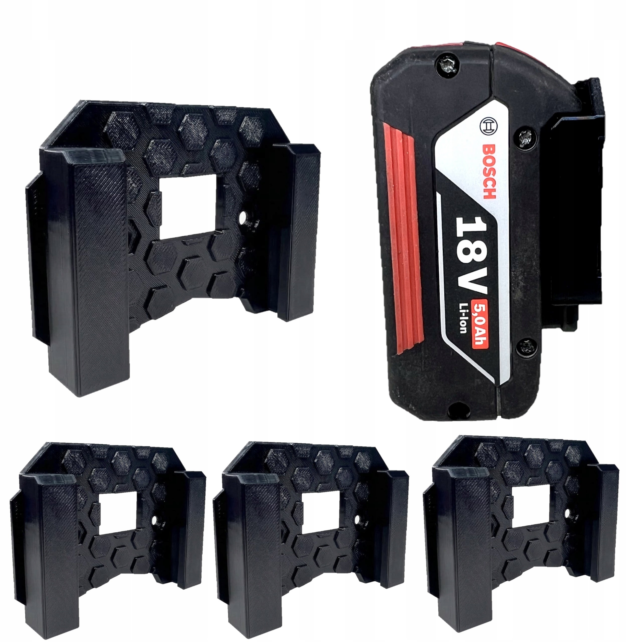 4 Pcs Wall Mount Battery Mount Bosch 18V Hanger