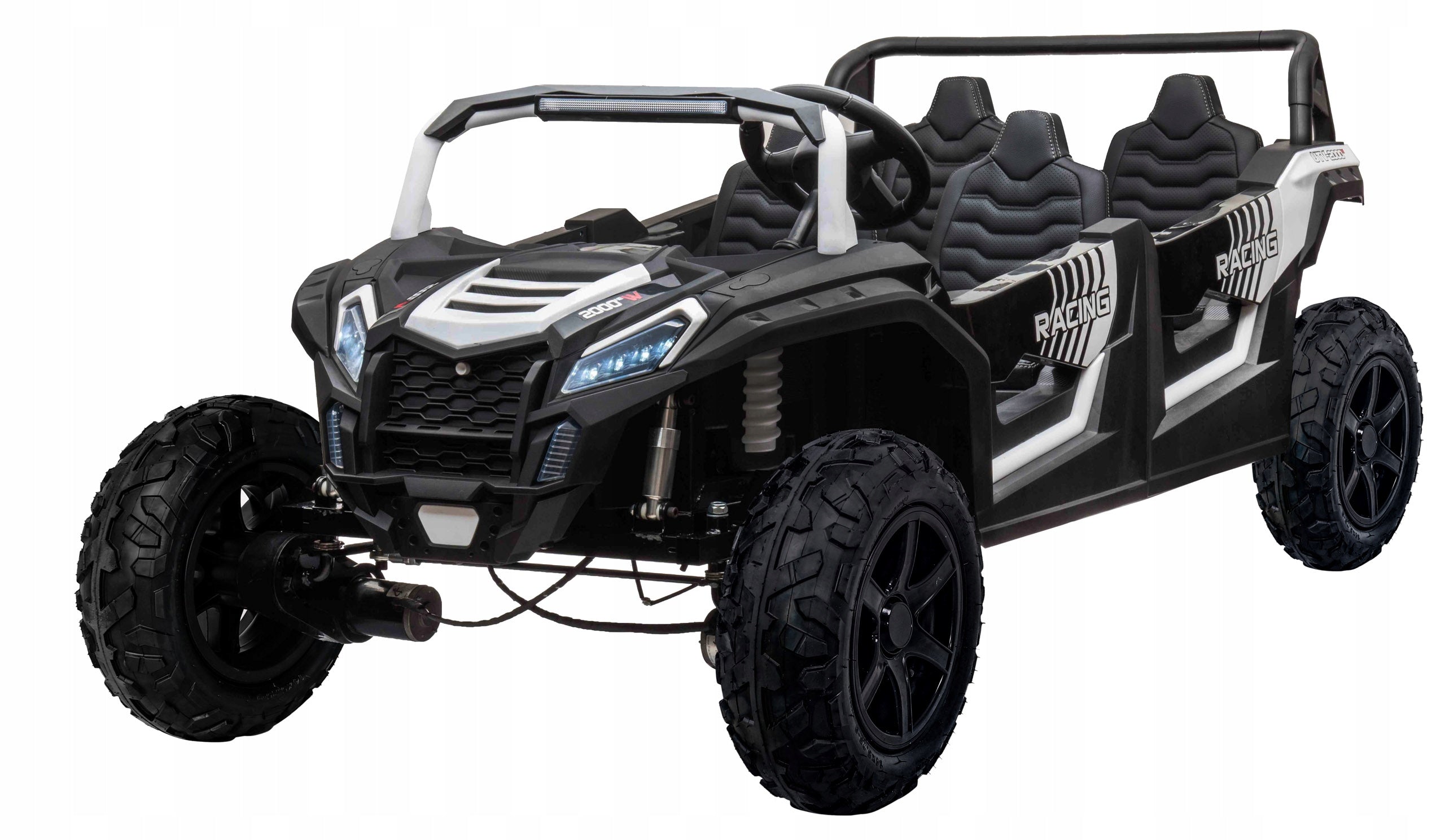 4-Person Vehicle Buggy ATV RACING UTV2000 With Li-ion Battery White