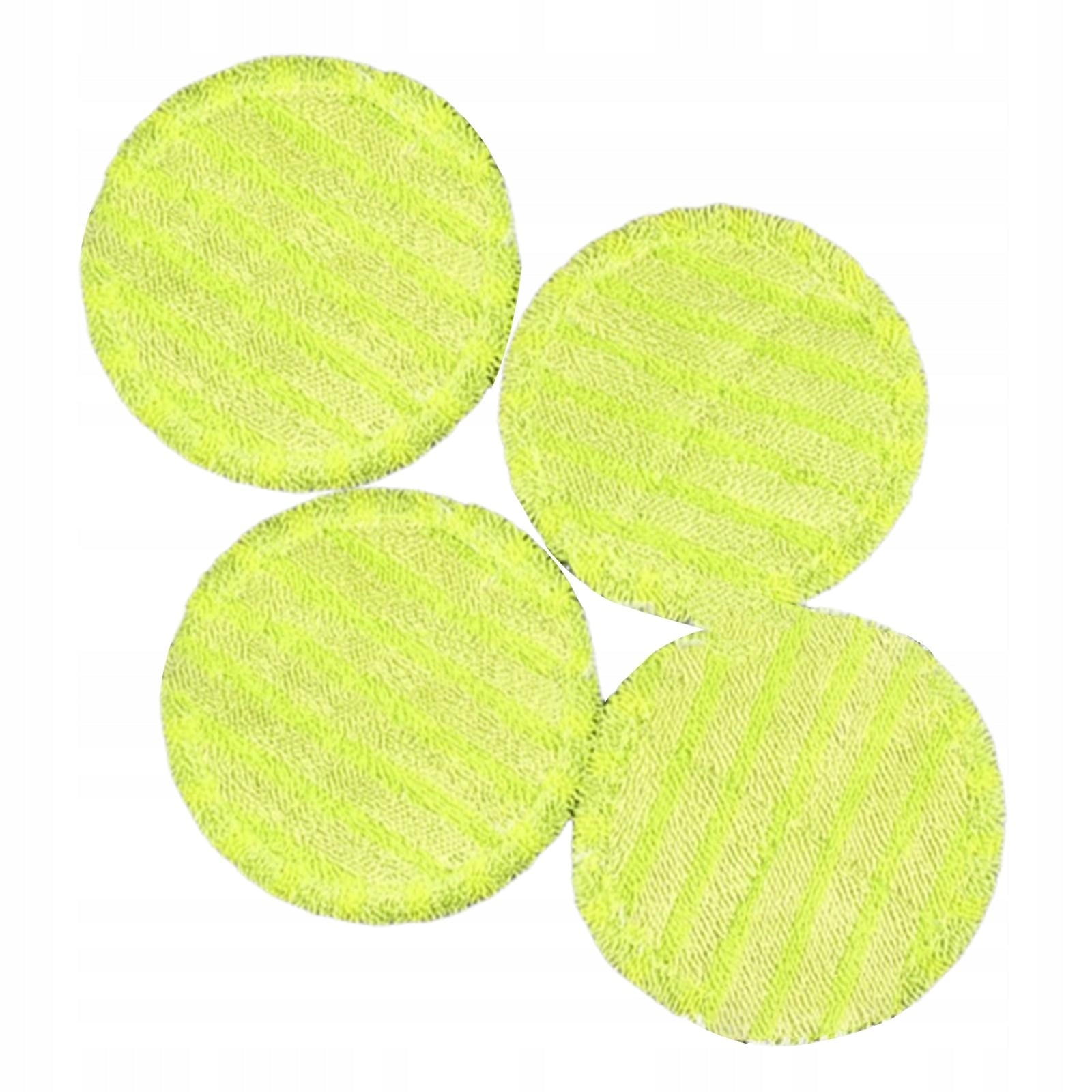 4 Pieces Mop Head Replacement Refills Round Shape for Floor Cleaning green