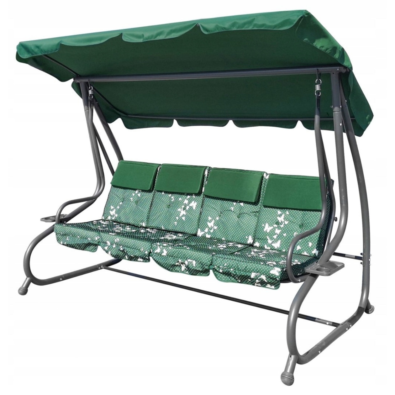 4-SEATER GARDEN SWING WITH VISOR ADJUSTABLE BACKREST + XXL PILLOWS Manufacturer no brand