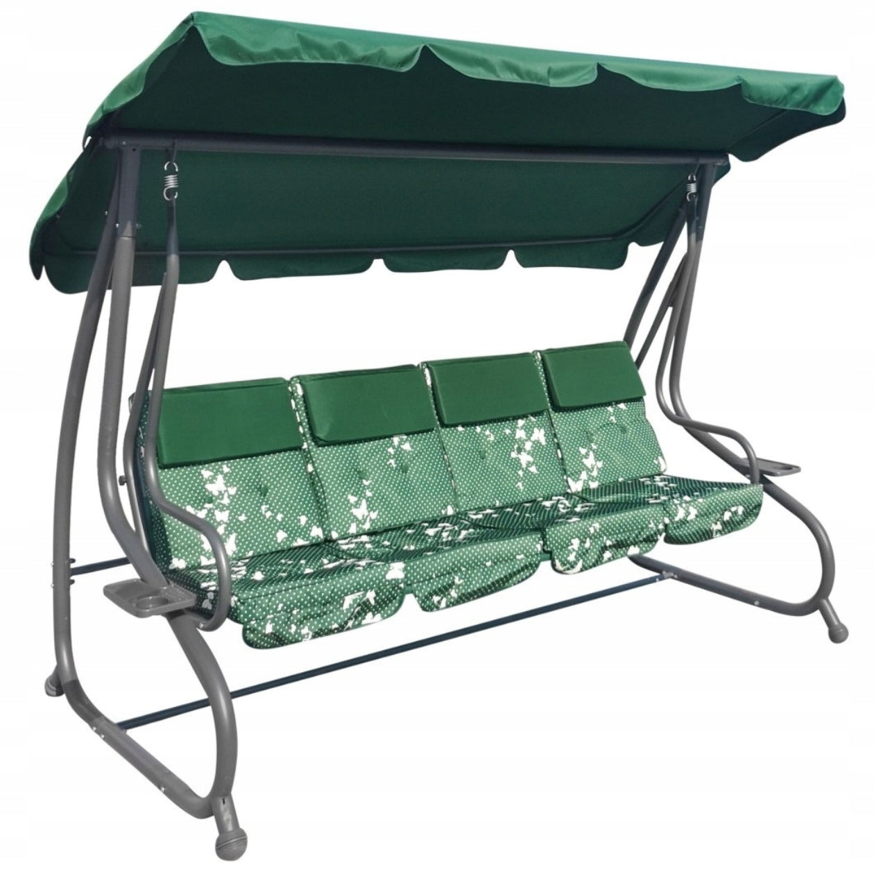 4-SEATER GARDEN SWING WITH VISOR ADJUSTABLE BACKREST + XXL PILLOWS Packaging status original