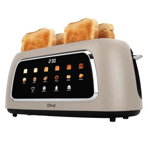 4 SLICE TOASTER LCD TIMER DEFROSTING FOR FAMILY 6 LEVELS FOR HOME Brand no brand