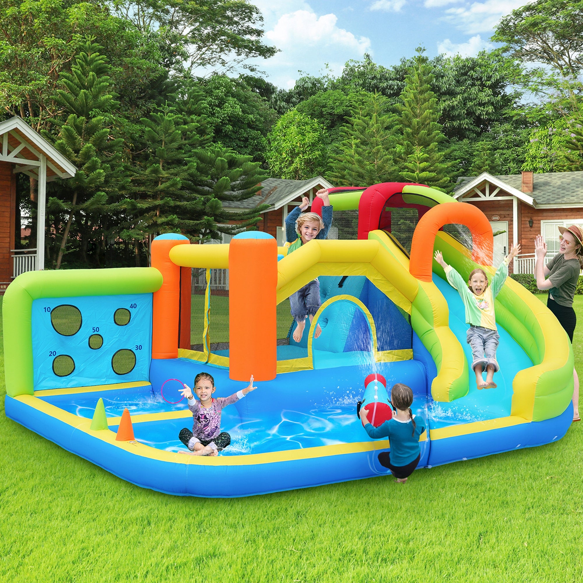 4-Season Bounce House, Water Park, Trampoline, 450W Blower Manufacturer code JY6041408WT