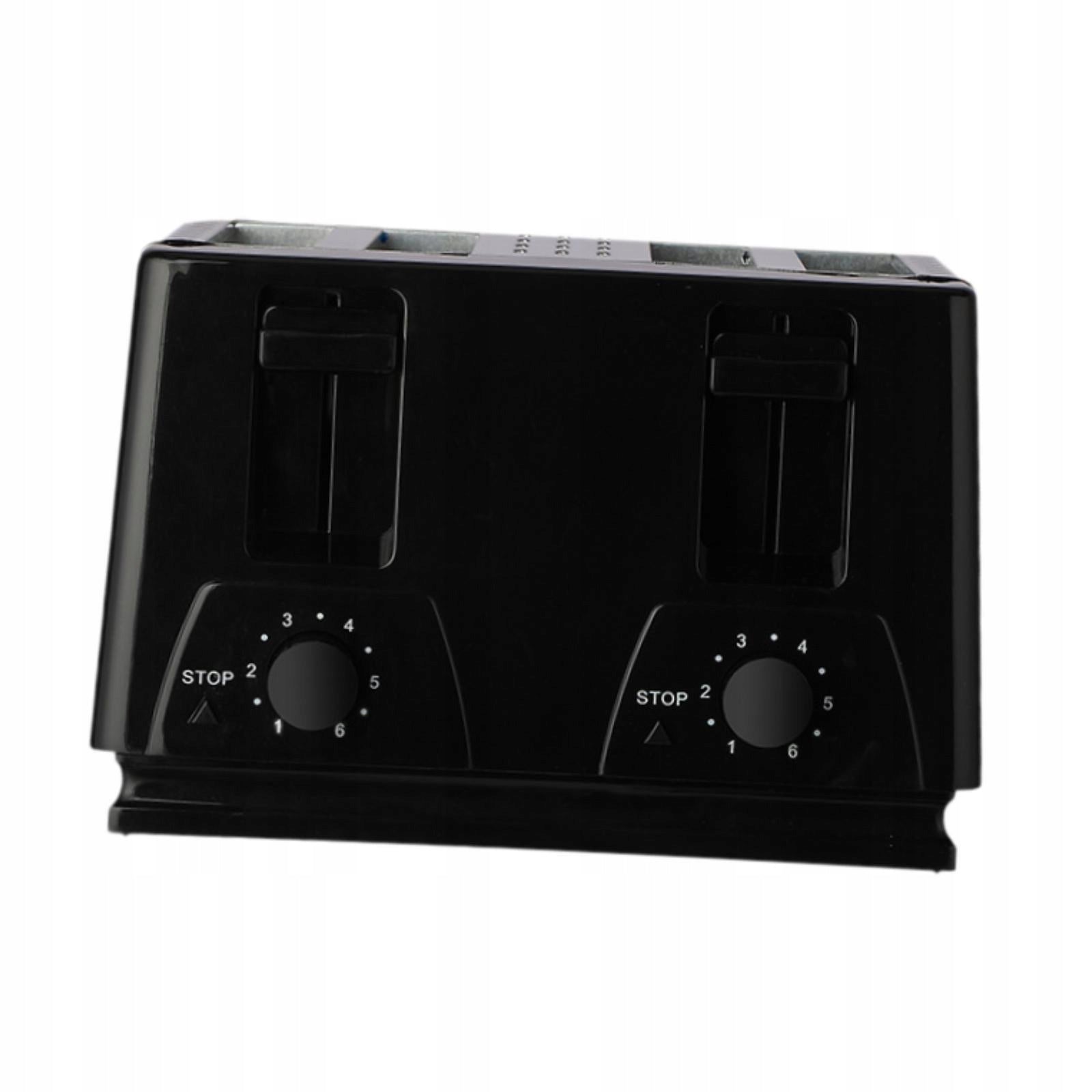 4 Slices Counter Toaster Convenient Multifunction with 2 Control Panels