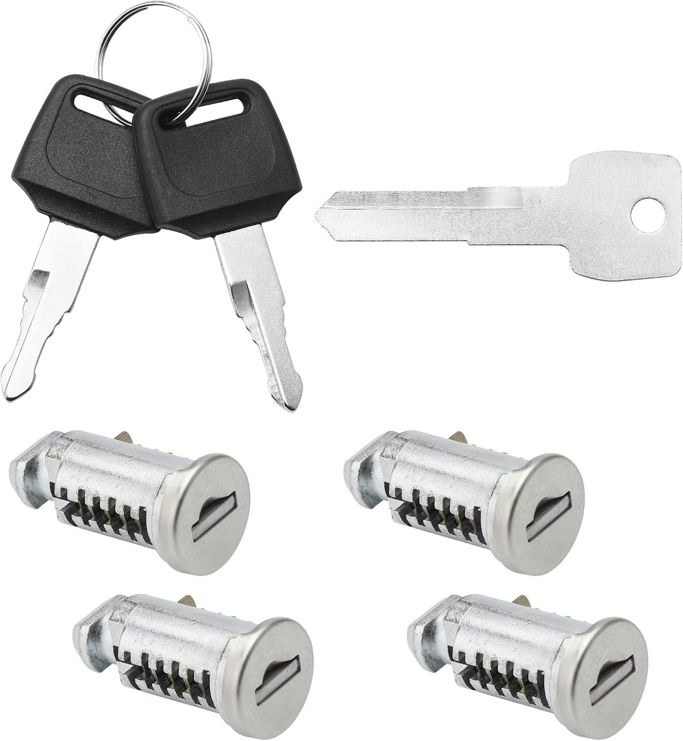 4 Thule lock cores with 2 keys, key system for roof rack