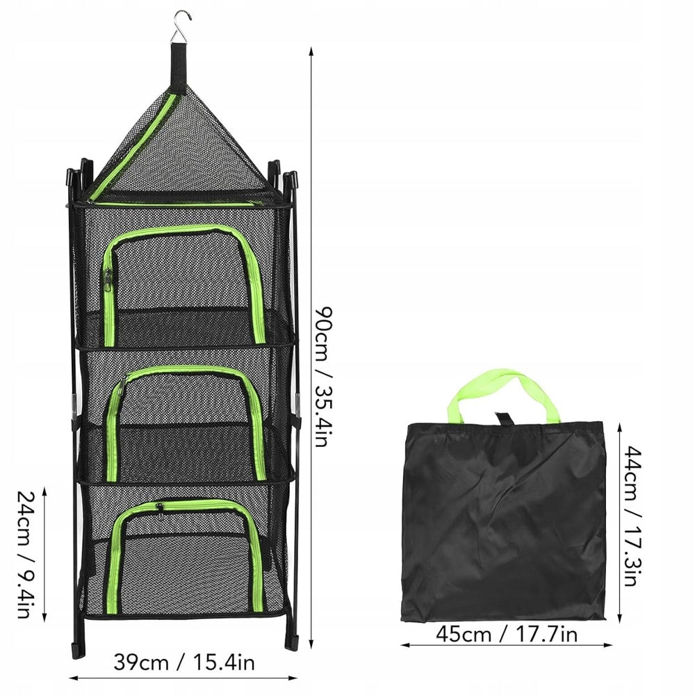 4-Tier Mesh Layer Hanging Dryer with Mosquito Net for Fruit Packaging status original