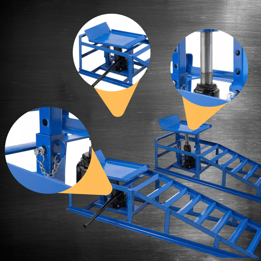 4 Ton Hydraulic Car Ramps With Height Adjustment Product weight with unit packaging 18 kg
