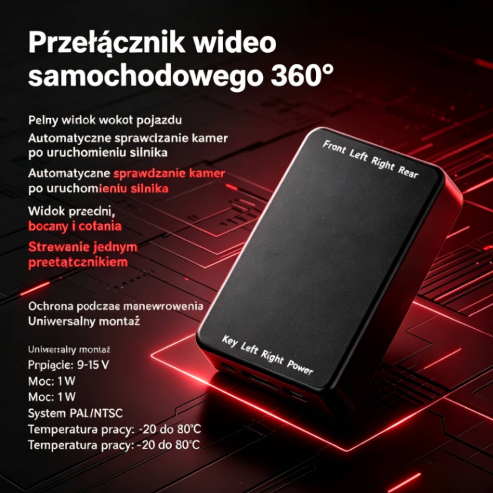 4-WAY 360 DEGREE CAR VIDEO SWITCH Manufacturer code SHFSIYW514