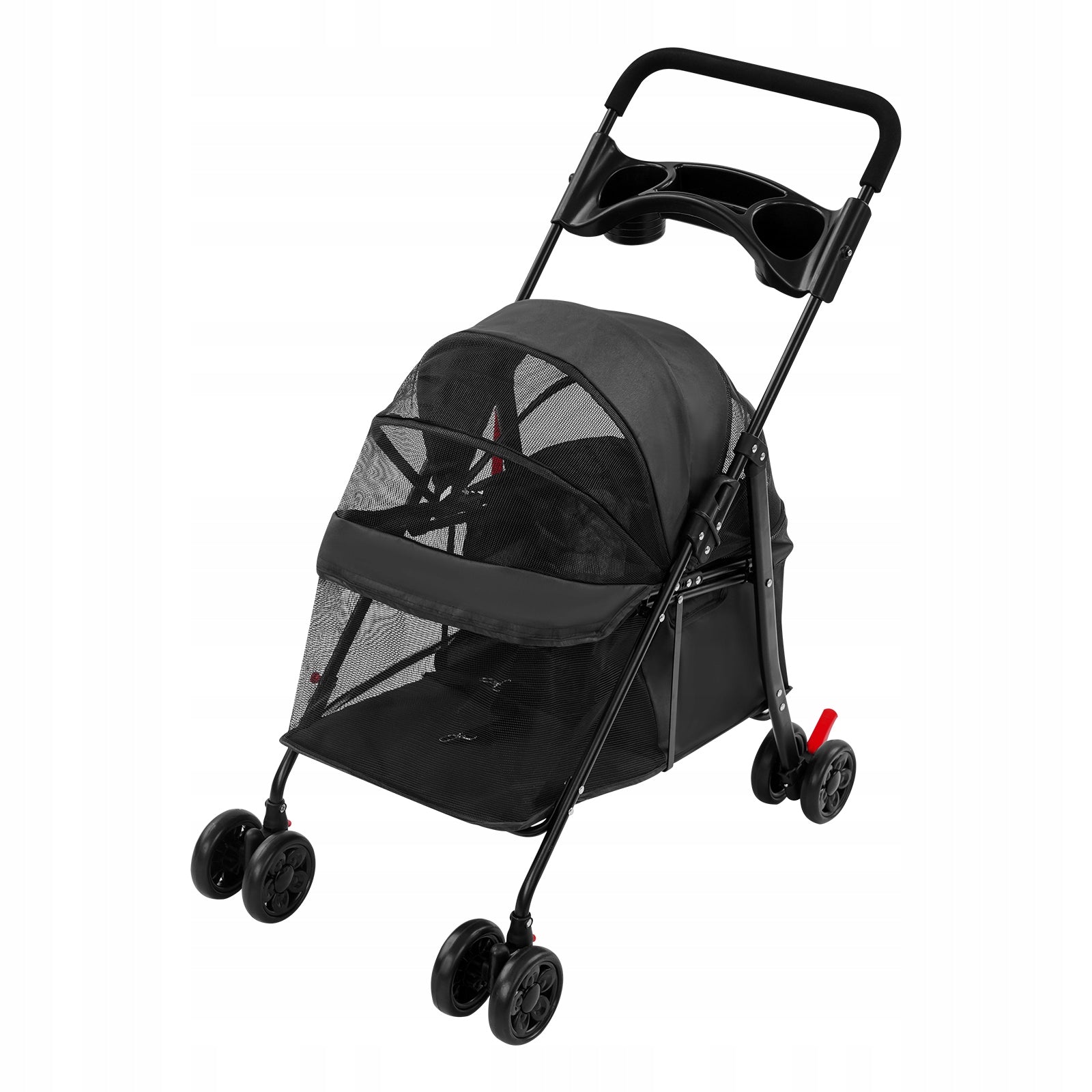 4-Wheel Folding Pet Stroller Mesh Windows, Lightweight Pet Cart Trade name DOG STROLLER