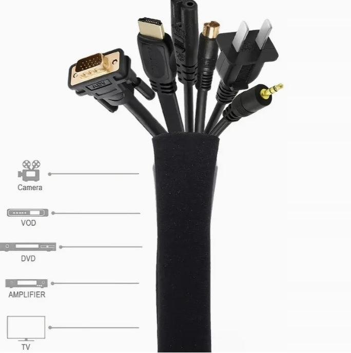 4 X ORGANIZER GRILLE BRAID NEOPRENE COVER FOR CABLE WIRES BLACK Manufacturer code ORGANIZER MASKOWNICA OPLOT OSŁONA KABLI P342